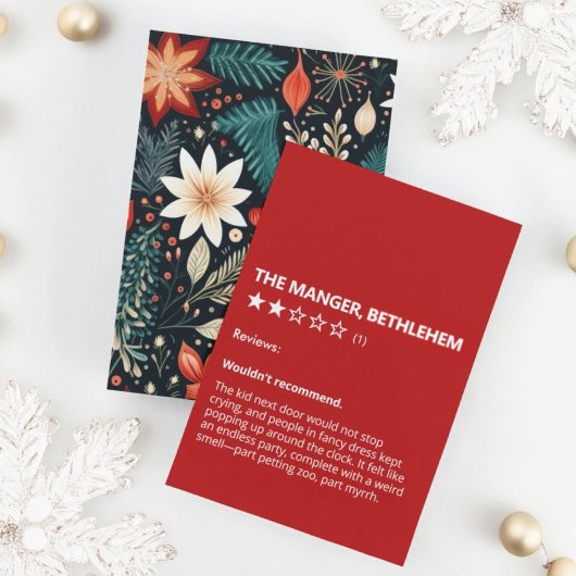 ザManger Bethlehemおもしろいレビューのクリスマスカード シーズンカード