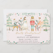 ザNutcracker Winter Onederland 1st Birthday Inv 招待状 (正面)