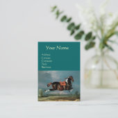 ザPiebald Horse "セヒーロ'飼育モノグラム、黒 名刺 (スタンド正面)