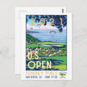 ザUSAゴルフオープン2021トーリーパインズギフト ポストカード (正面/裏面)