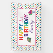 ザvery空腹のキャタピラーバタフライ誕生日バン 横断幕 (縦)