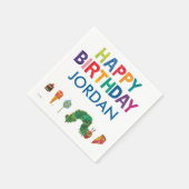 ザvery空腹キャタピラー誕生日 スタンダードカクテルナプキン (角)