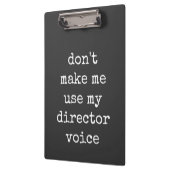 シおもしろいアターラバーディレクターユーモア引用文ブラックCL クリップボード (左)