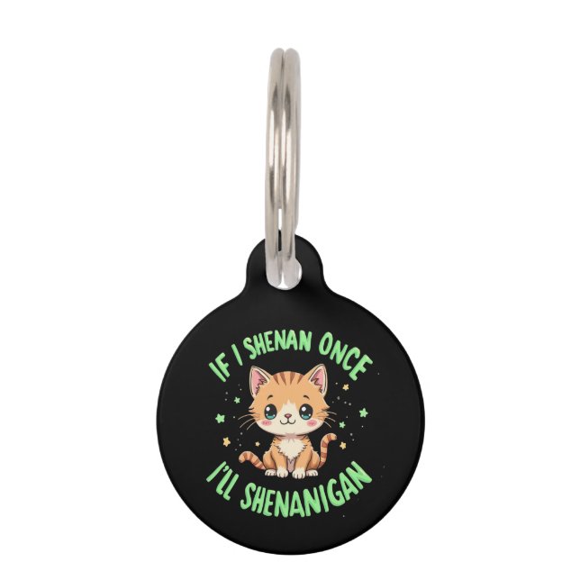 シおもしろいェナンもしSt patricksシェナニガン ペット　ネームタグ (正面)