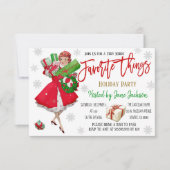 シお気に入りのングスクリスマスパーティの招待状 招待状 (正面)