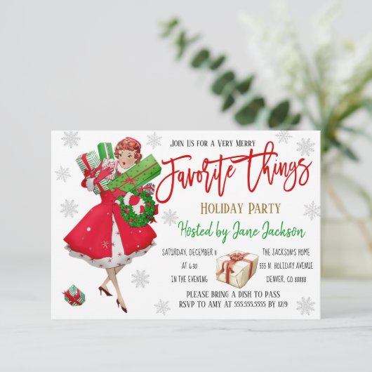 シお気に入りのングスクリスマスパーティの招待状 招待状 (スタンド正面)