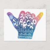 シアガオ島サーフィン釈迦手 ポストカード (正面)