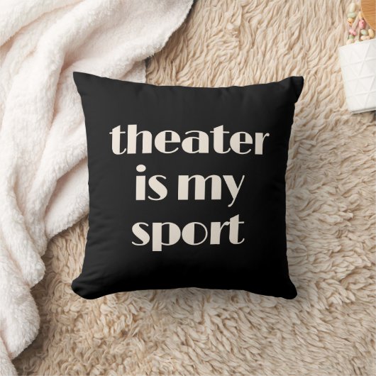 シアターは私のスポーツおもしろい俳優引用文ブラック クッション (ブランケット)
