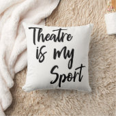 シアターは私のスポーツおもしろい俳優引用文 クッション (ブランケット)