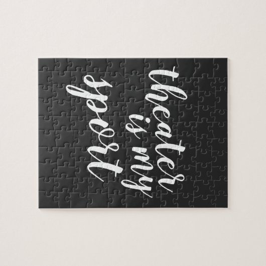 シアターは私のスポーツシンプルグラフィックモダン ジグソーパズル (横)