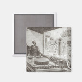 「シアターオプティケ」とその発明者 マグネット (正面/裏面)