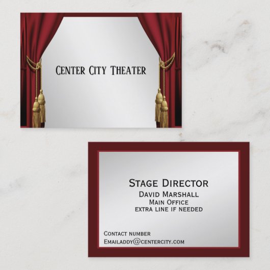 シアターカーテンシルバースクリーン 名刺 (正面/裏面)