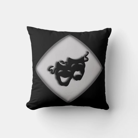 シアターハッピーサドグリークマスク装飾用クッション クッション (正面)