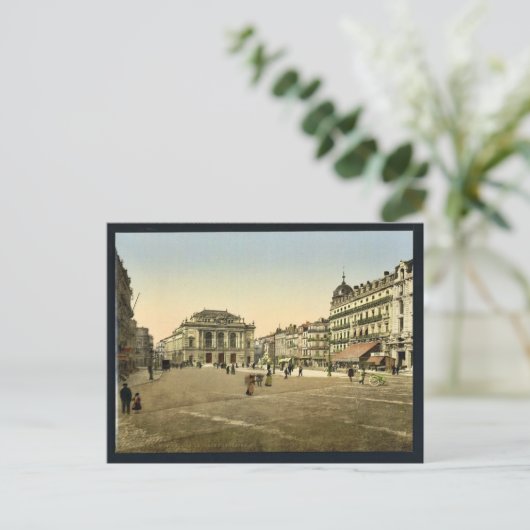 シアタープレイス，モンペリエ，フランスクラシックPhotochr ポストカード (スタンド正面)