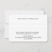 シアタープレイビルショーチケットテーマ結婚ズ 出欠カード (裏面)