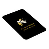 シアターマスクのシルエット黒 マグネット (右側)