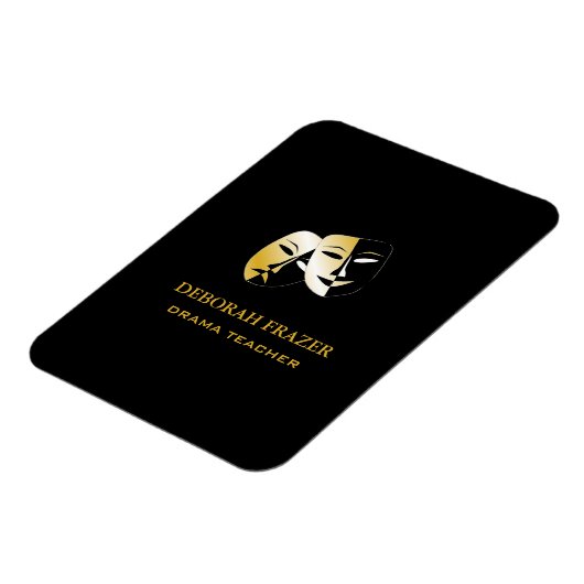 シアターマスクのシルエット黒 マグネット (左側)