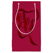 シアターマスクコメディ悲劇レッド抱き枕小 スモールペーパーバッグ (正面)