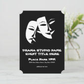 シアターマスクコメディ悲劇白黒イベント 招待状 (スタンド正面)