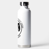 シアターマスクコメディ悲劇白黒カスタム ウォーターボトル (左面)