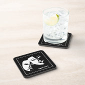 シアターマスクコメディ悲劇白黒カスタム コースター (右側)