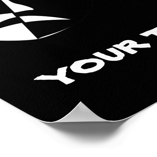 シアターマスクコメディ悲劇白黒カスタム ポスター (角)