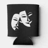 シアターマスクコメディ悲劇白黒カスタム 缶クーラー (裏面)