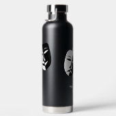 シアターマスクコメディ悲劇白黒カスタムBlk ウォーターボトル (右面)