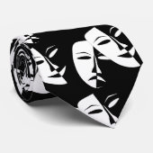 シアターマスクコメディ悲劇白黒 ネクタイ (ロール)