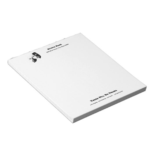 シアターマスクコメディ悲劇白黒 ノートパッド (アングル)