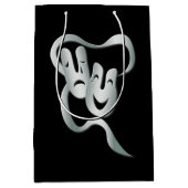 シアターマスクコメディ悲劇白黒MGB ミディアムペーパーバッグ (正面)