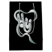 シアターマスクコメディ悲劇白黒MGB ミディアムペーパーバッグ (裏面)