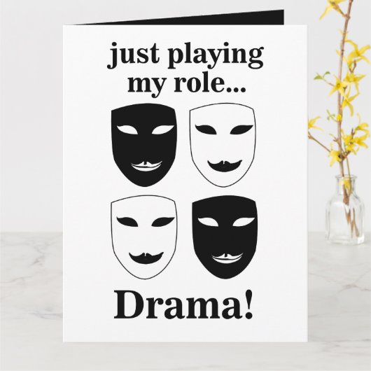 シアターマスクシアタードラマステージアーツおもしろい カード (黄色い花)