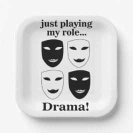 シアターマスクシアタードラマパフォーマンスパーティー ペーパープレート