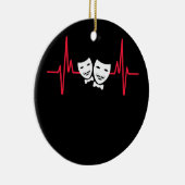 シアターマスクドラマエンターテイメントブロードウェイミュージカル セラミックオーナメント (右)