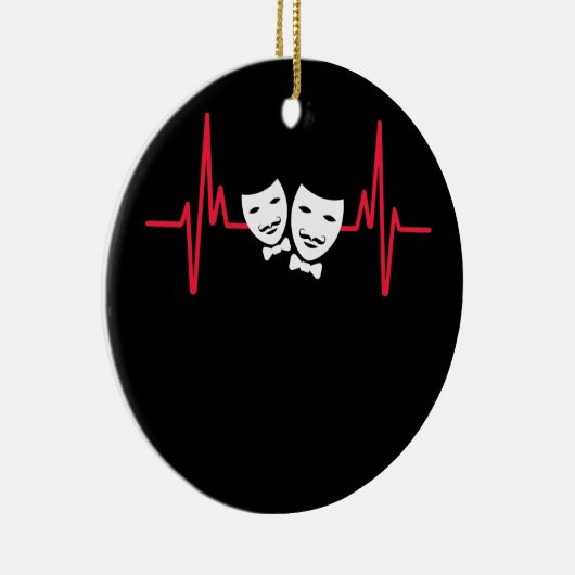 シアターマスクドラマエンターテイメントブロードウェイミュージカル セラミックオーナメント (右)