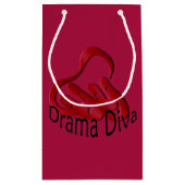 シアターマスクドラマDiva喜劇の悲劇レッドSGB スモールペーパーバッグ (裏面)