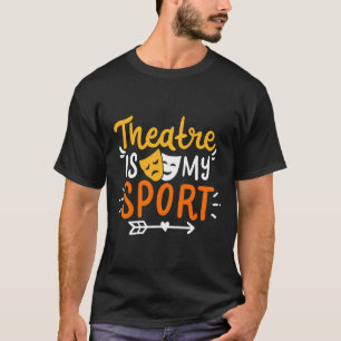 シアターマスクブロードウェイミュージカルドラマチック演技ギフト Tシャツ