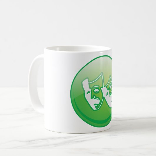 シアターマスク記号 コーヒーマグカップ (正面左)