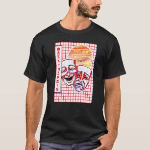 シアターマスクVaporwave美学ドラマ喜劇と Tシャツ