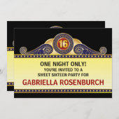 シアターマーキースイート16誕生日招待状 招待状 (正面/裏面)