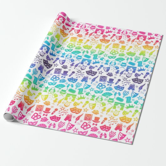 シアターラバーアイコンのラッピング紙 ラッピングペーパー (アンロールド)