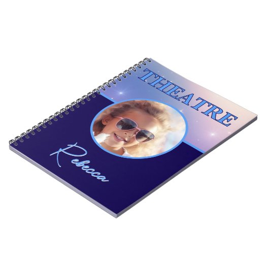 シアター王室の深いカスタムの写真と名前 ノートブック (左側)