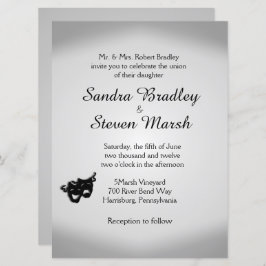 シアター結婚ズシルバー招待状 招待状