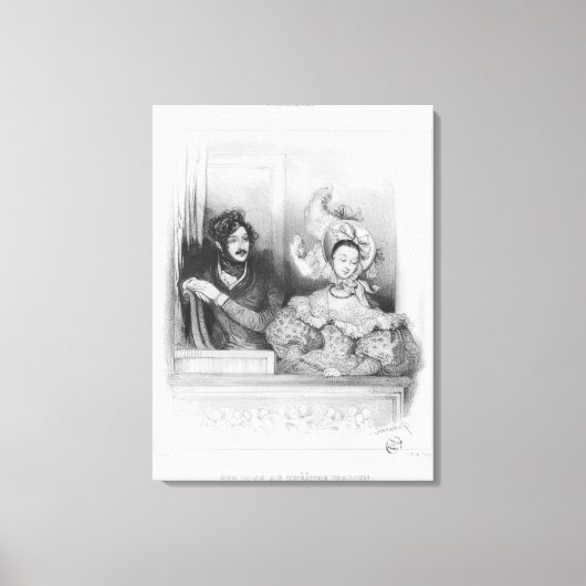 シアター・イタリアンの箱でフレイが刻印 キャンバスプリント (正面)