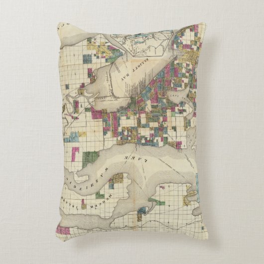 シアトルおよび周辺の都市 アクセントクッション (正面(垂直))