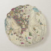 シアトルおよび周辺の都市 ラウンドクッション (裏面)