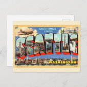 シアトルでの挨拶 ポストカード (正面/裏面)