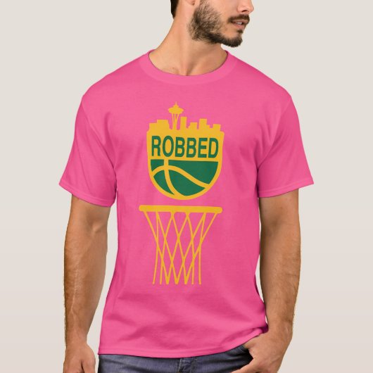 シアトルでバスケットボールを奪われた Tシャツ (正面)