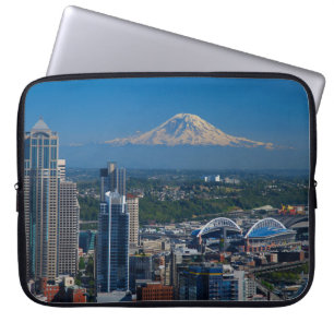 シアトルと山Rainier Photography Laptop Sray ラップトップスリーブ